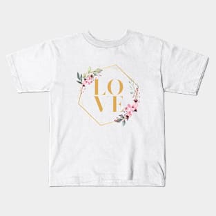 LOVE illustration text Kids T-Shirt